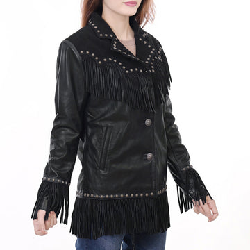 American Darling ADJKT048 Genuine Suede leather Women shirt jacket dress ladies girl